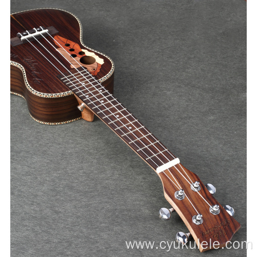 High-end custom fish wood pattern ukulele